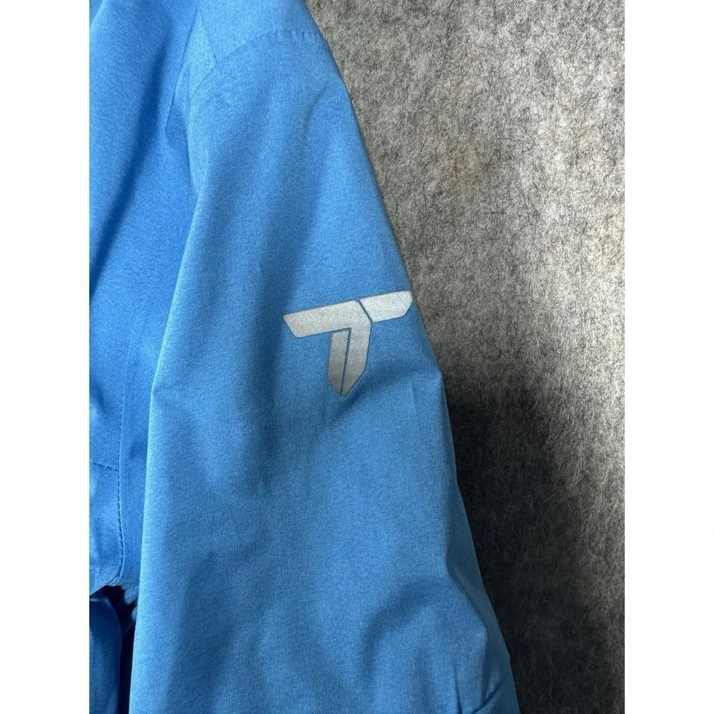 Columbia‎ Titanium Omni Tech Omni Heat Jacket Youth Medium Blue Waterproof Hood